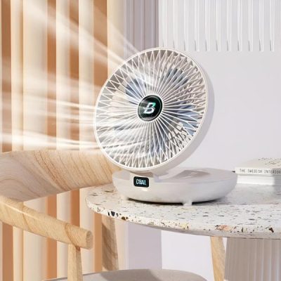 Φορητός μίνι ανεμιστήρας - περιστροφή 120°, τηλεχειριστήριο, μπαταρία 12h | AIRCOLIO
