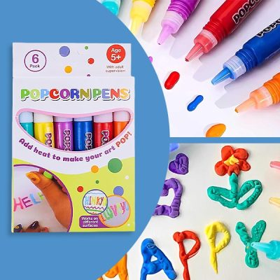 Μαγικοί Puffy 3D μαρκαδόροι - Σετ 6 | PUFFPENS