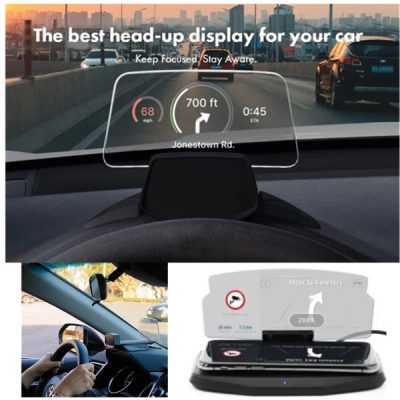Οθόνη Παρμπρίζ HUD - GPS, Κλήσεις και Ειδοποιήσεις στο Παρμπρίζ σας (Χωρίς να Αγγίζετε το Τηλέφωνο) | DISPCAR